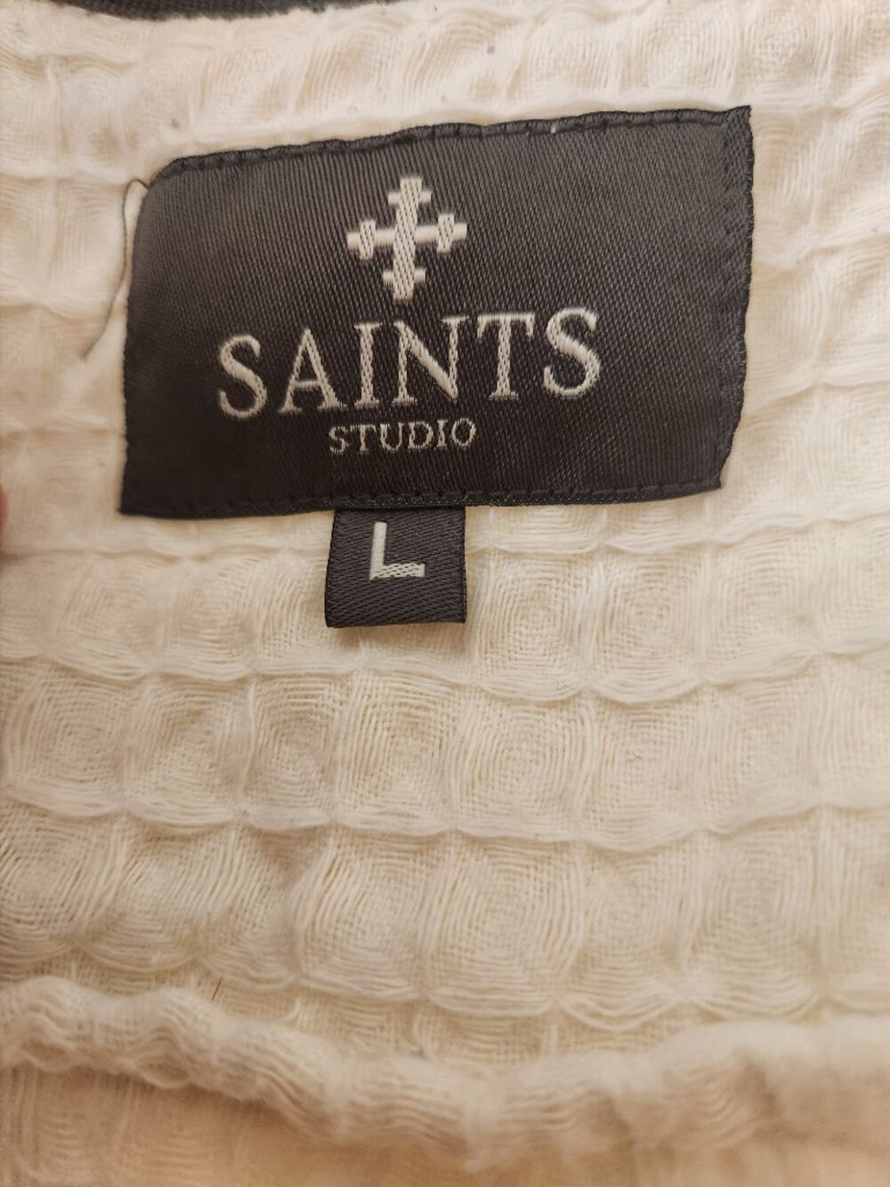 Saints Studio Waffle Knit Camp Collar Shirt - Picture 5 of 5